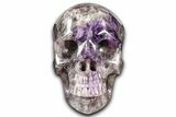 Realistic Chevron Amethyst Skull #382146-1